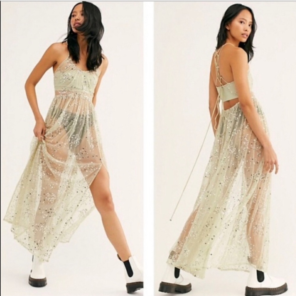 FP NWT Sequin Maxi Slip